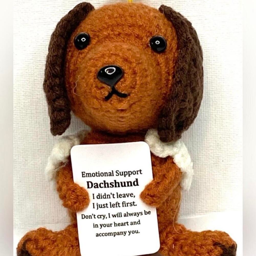 Emotional support dachshund plush new